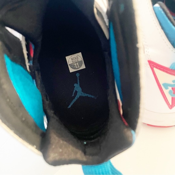 Jordan 7 Size 11 Retro Orion 2011 White & Blue 304775 105 Mid Top Sneakers Mens - Picture 4 of 8